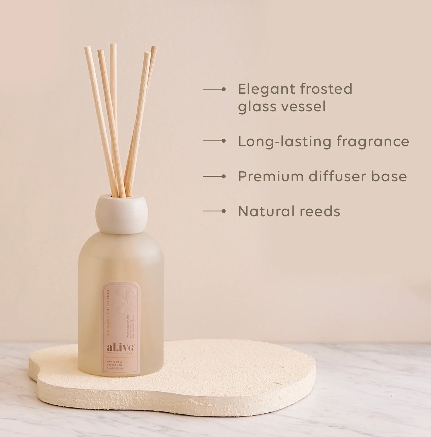 al.ive Reed Diffuser - Apricot & Sweet Fig