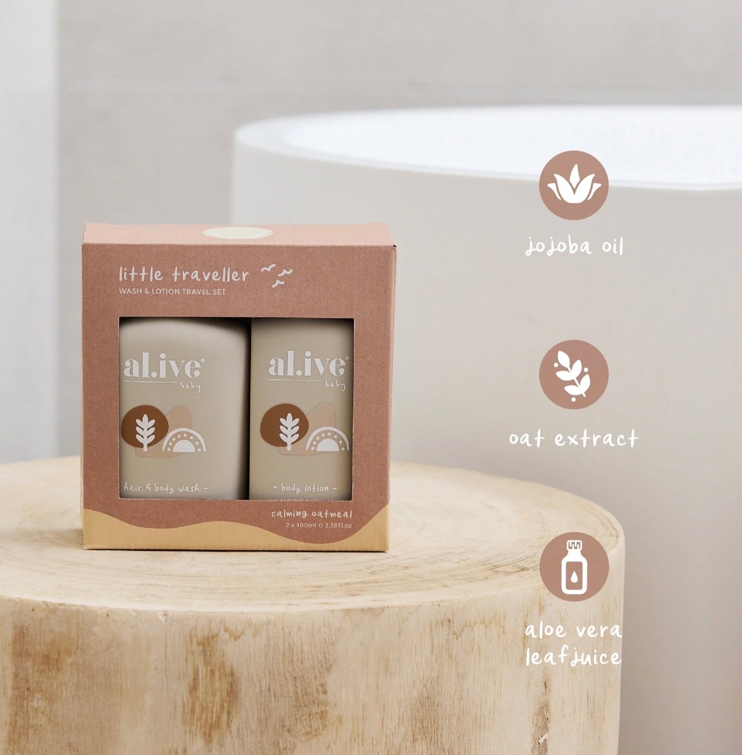 al.ive Little Traveller - Wash & Lotion Travel Set