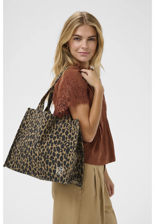 Pansy Tote - Tigers Eye Leopard