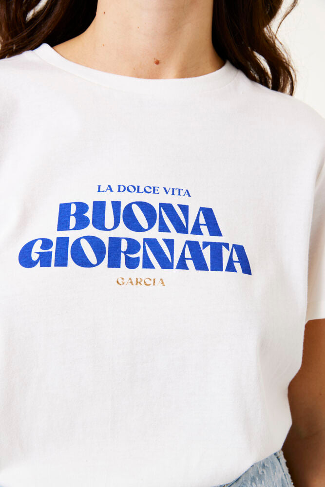 La Dolce Vita Print Tee - Off White