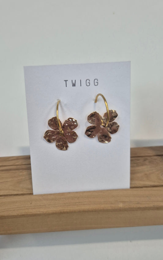 Chemistry Flower Earrings- Gold