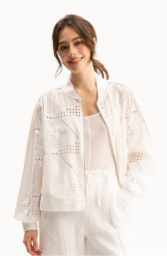Cora Bomber Jacket - White