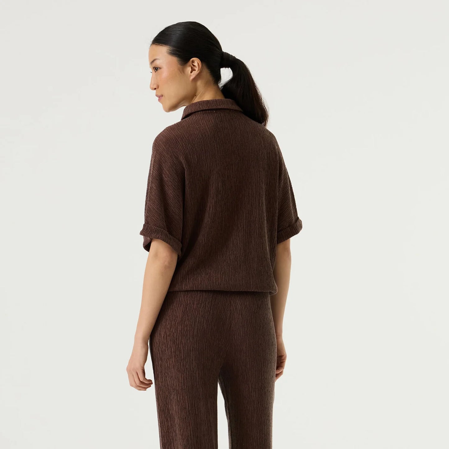 Crinkle Shirt - Earth Brown