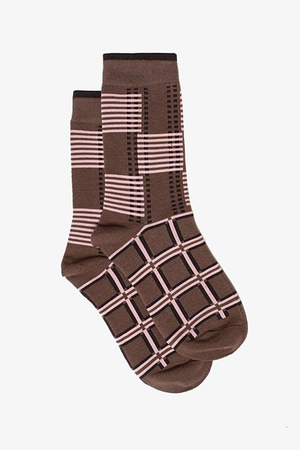 Graph Check Sock