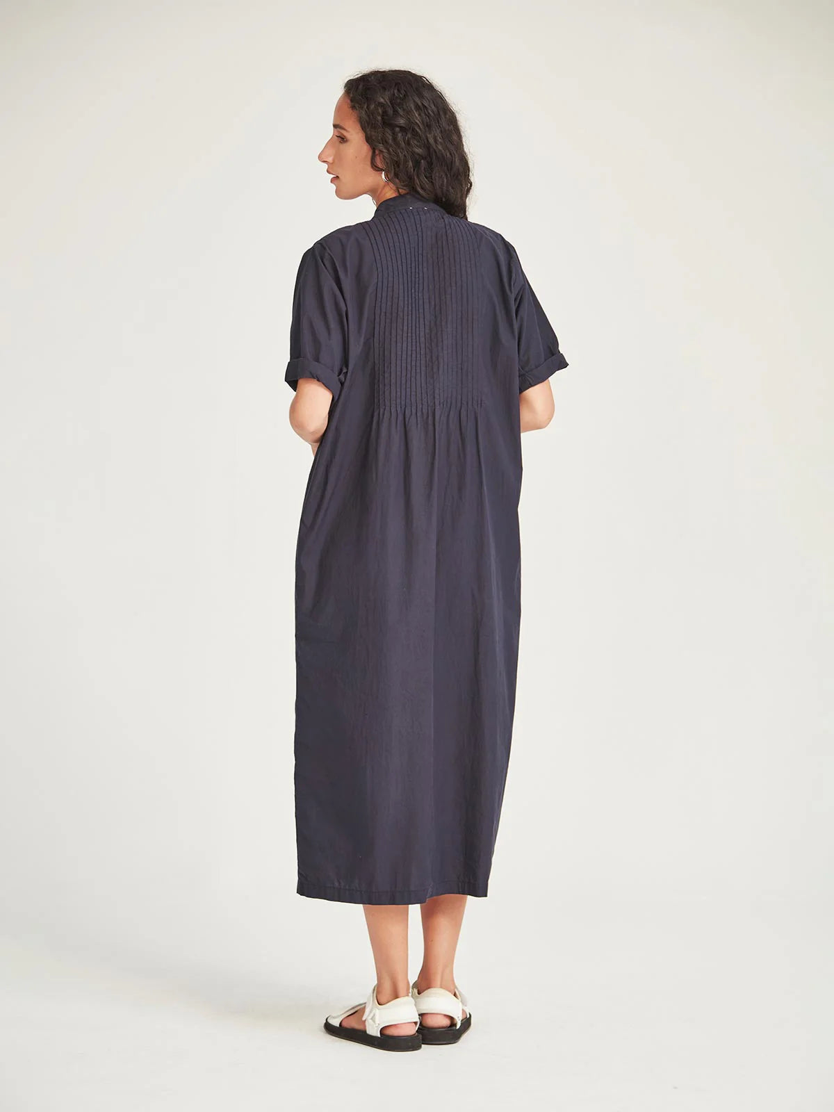 Sanya Pintuck Dress - French Navy