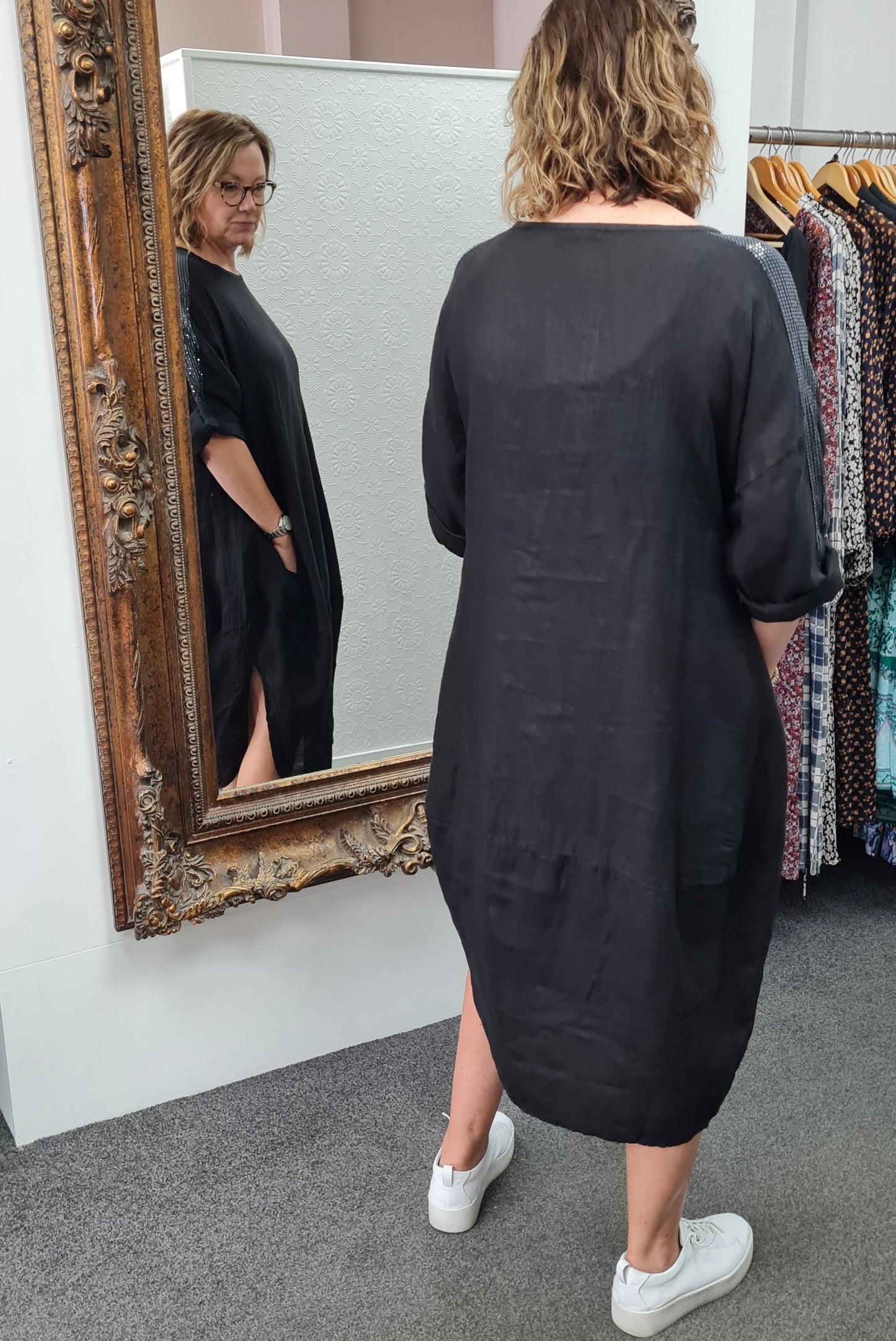 Pisa Linen Dress - Black