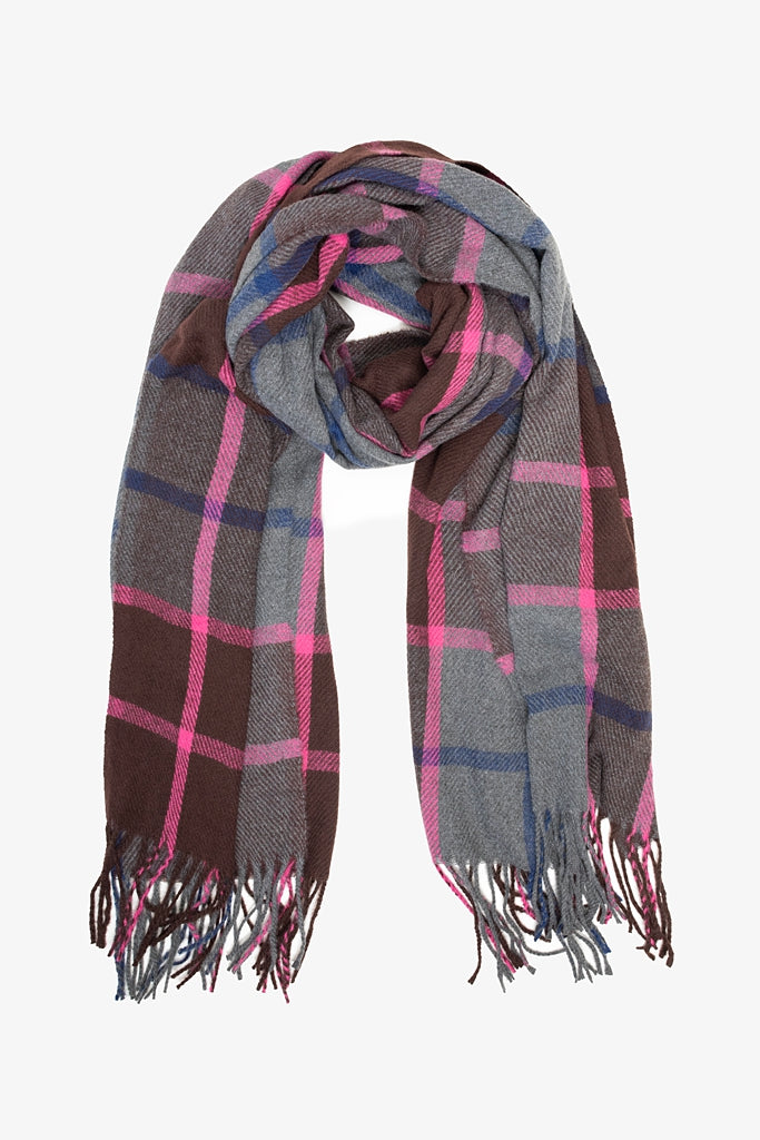 Chocolate Plaid Scarf