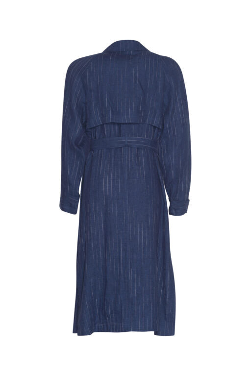 Chianti Trench Coat - Denim Blue