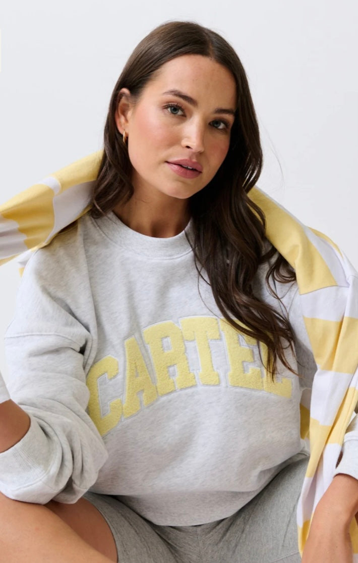 Nina Sweater - Grey Marle Varsity