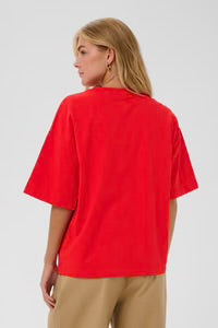 Panna Short Sleeve Sweatshirt - Fiery Red