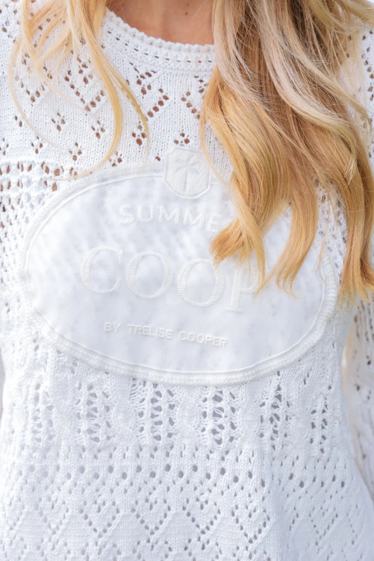 Boho Breeze Sweater - White