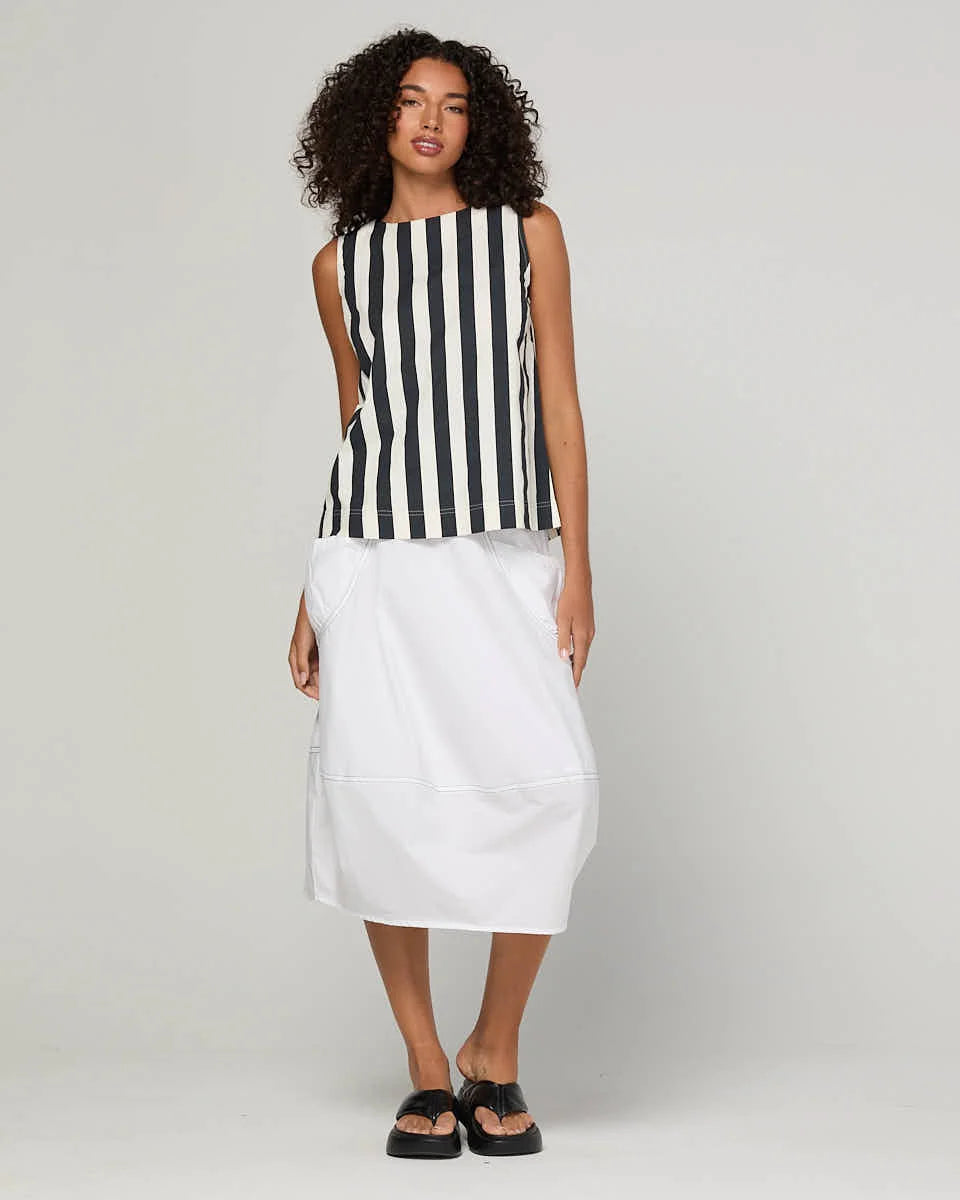 Shiro Top - Mono Stripe