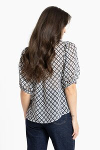 Nina Blouse - Ink Check