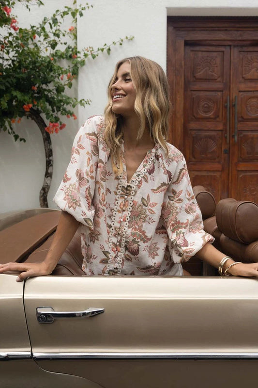 Bohemian Rose Blouse - Bohemian Print
