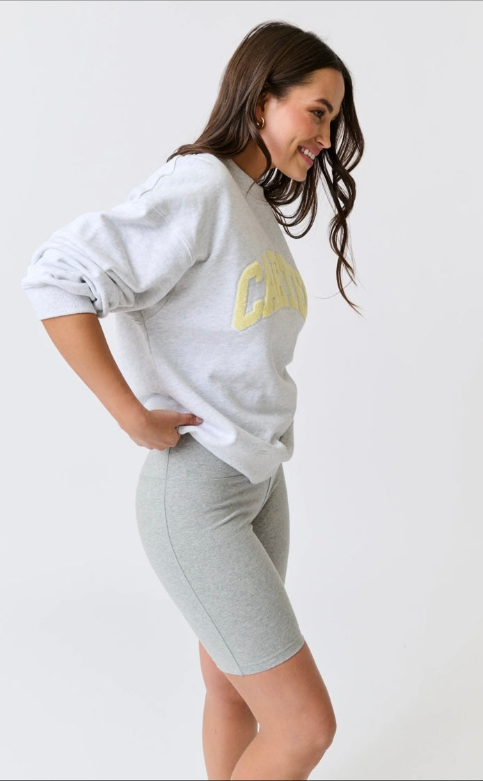 Nina Sweater - Grey Marle Varsity