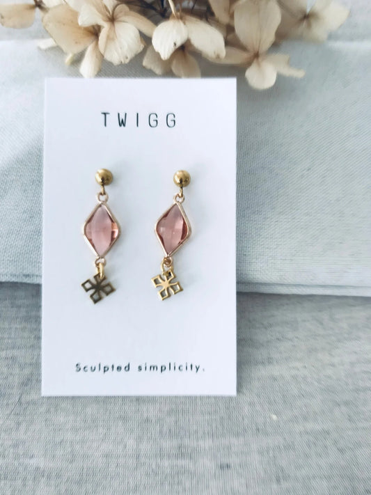 Lustra Rhombus - Gold/Pink