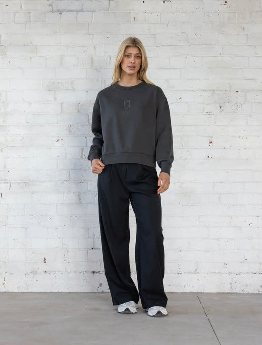 Column Sweatshirt - Charcoal