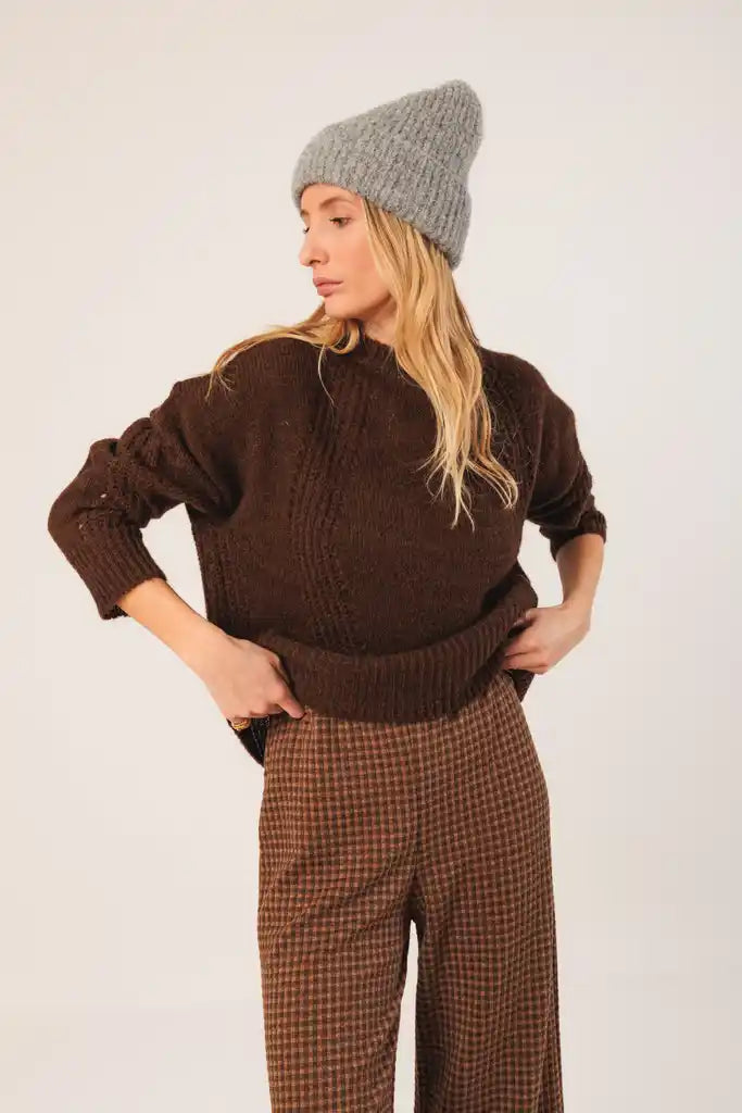 Chocolate Knit Pullover