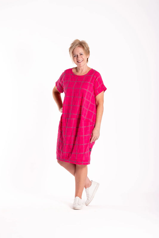 Skylar Dress - Pink Check