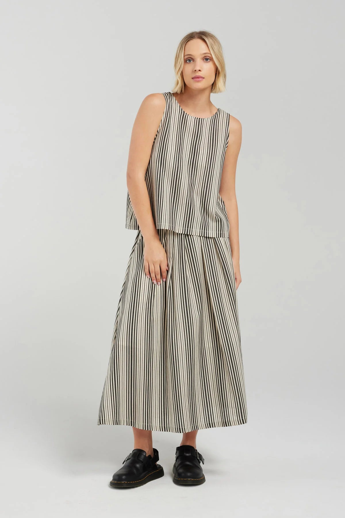 Sutton Top - Black Stripe