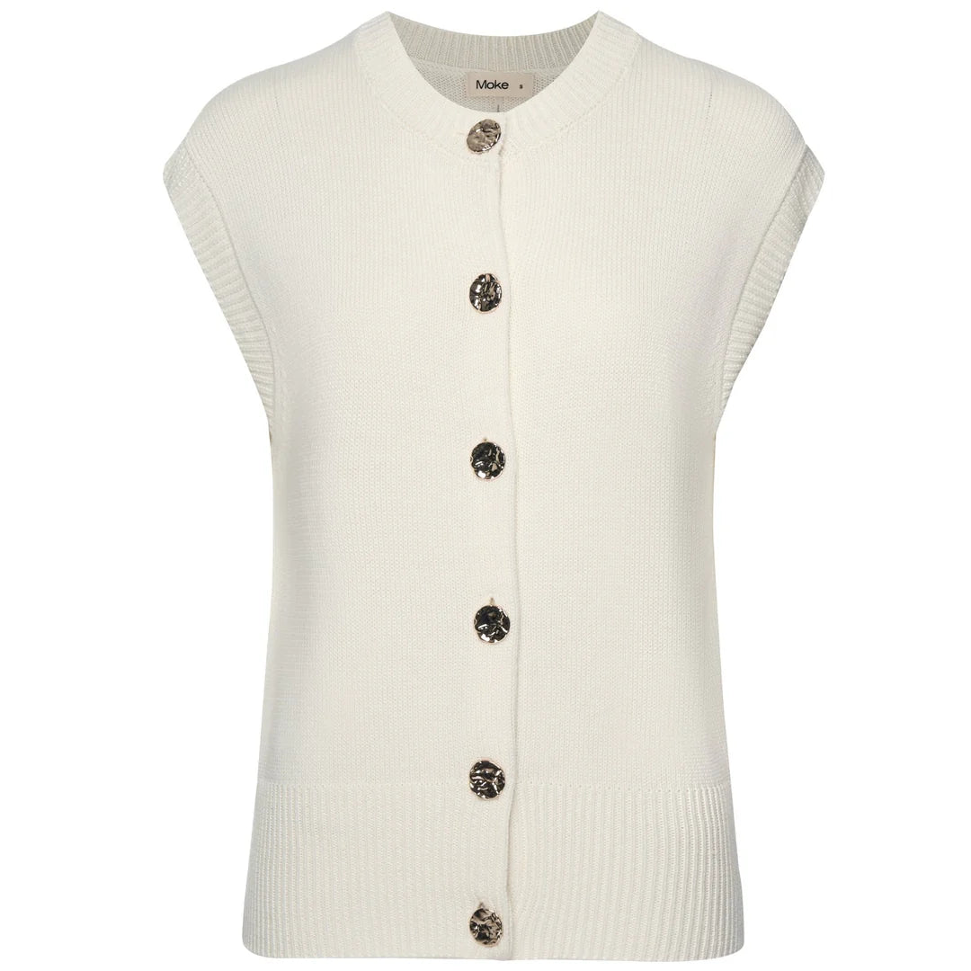 Chloe Women’s Knit Vest - Pearl