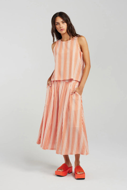 Poet Skirt - Flame Stripe