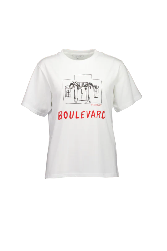 Band Tee - White/Boulevard