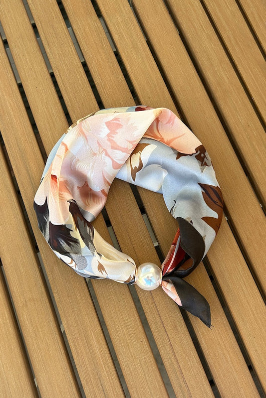 Pearl Fasten Neck Tie - Jardin