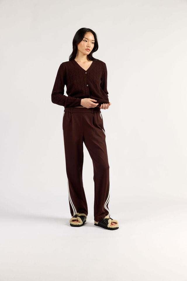 Bobbie Pants - Dark Chocolate Double Stripe