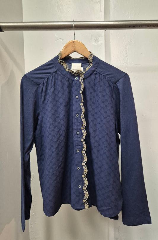 Indigo Embroidered Blouse