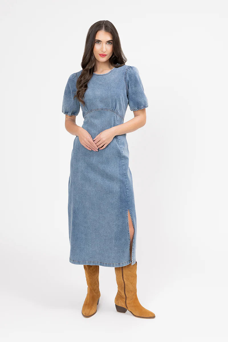 Maya Dress - Washed Blue