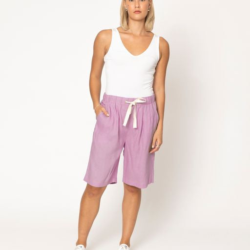 Ford Linen Shorts - Lavender