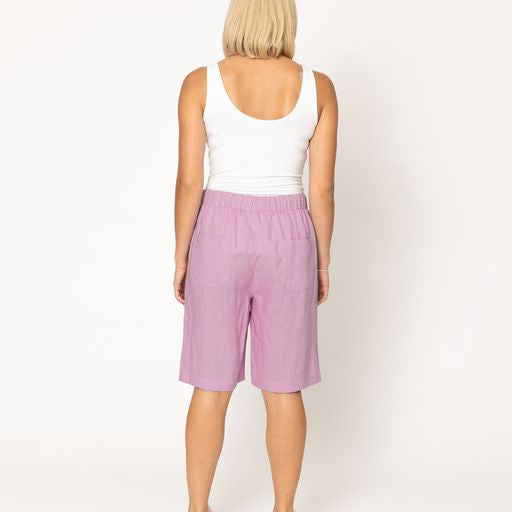 Ford Linen Shorts - Lavender