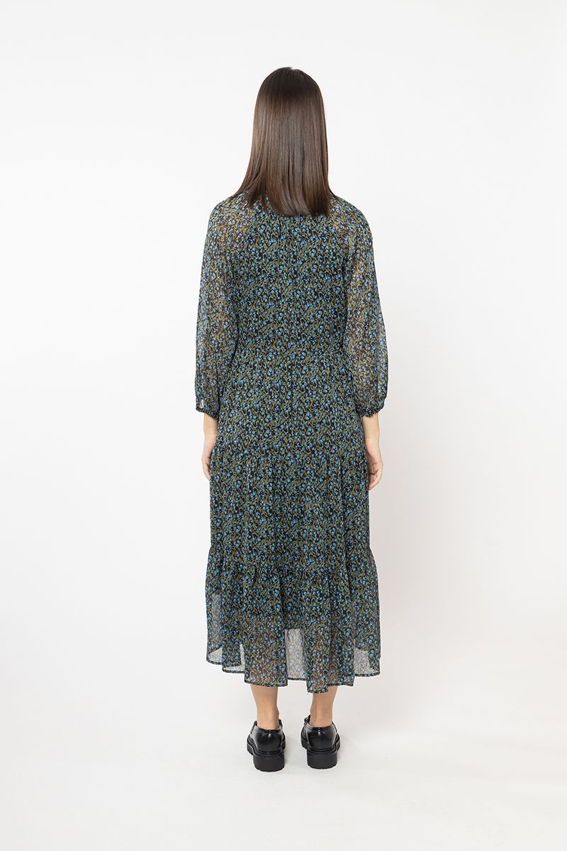 Willow Maxi Dress - Blue Scattered Floral