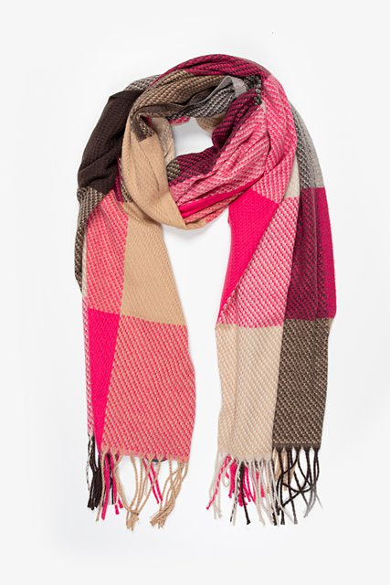 Checkered Scarf - Pink