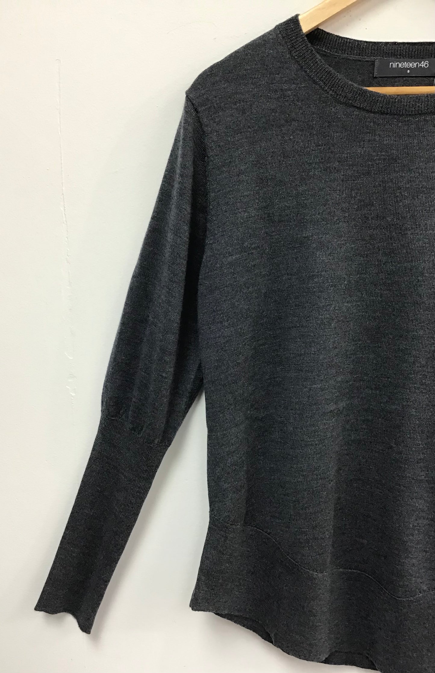Curved Sweater - Charcoal